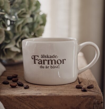 Mugg - Älskade Farmor Majas Cottage Muggar/koppar i porslin, keramik, papper eller biologiskt material organiskt ekologiskt