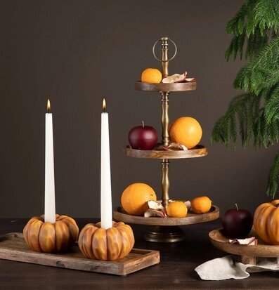 Bricka Avlång Trä Brun Set/2 A Lot Decoration Serveringsbrickor Brickset Serveringsfat