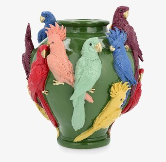 Vas Papegojor A Lot Decoration Krukor Örtkrukor Glaskrukor Vaser