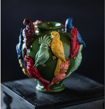 Vas Papegojor A Lot Decoration Krukor Örtkrukor Glaskrukor Vaser