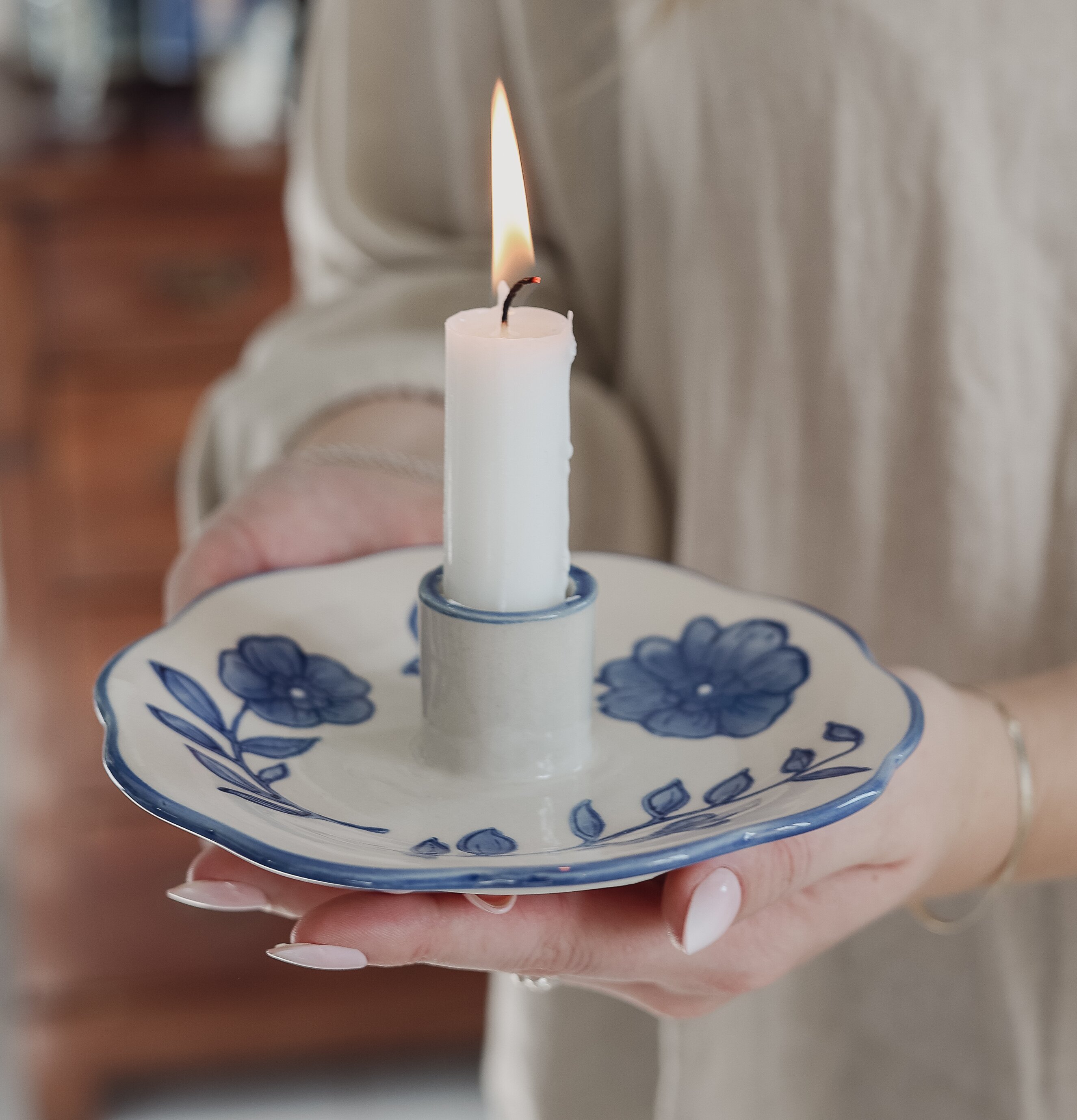 Ljusstake Florea - Majas Cottage Ljusstakar Adventsstakar Ljushållare Ljushyllor