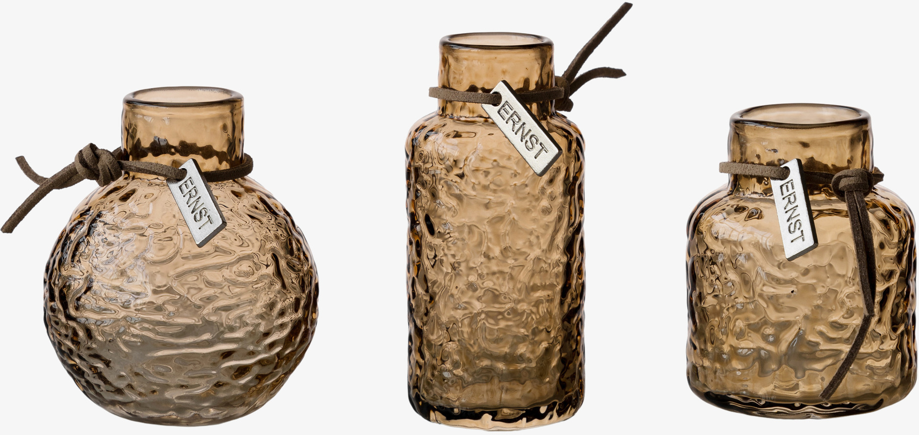 Glasvaser Bärnsten 3-pack - Ernst Vaser