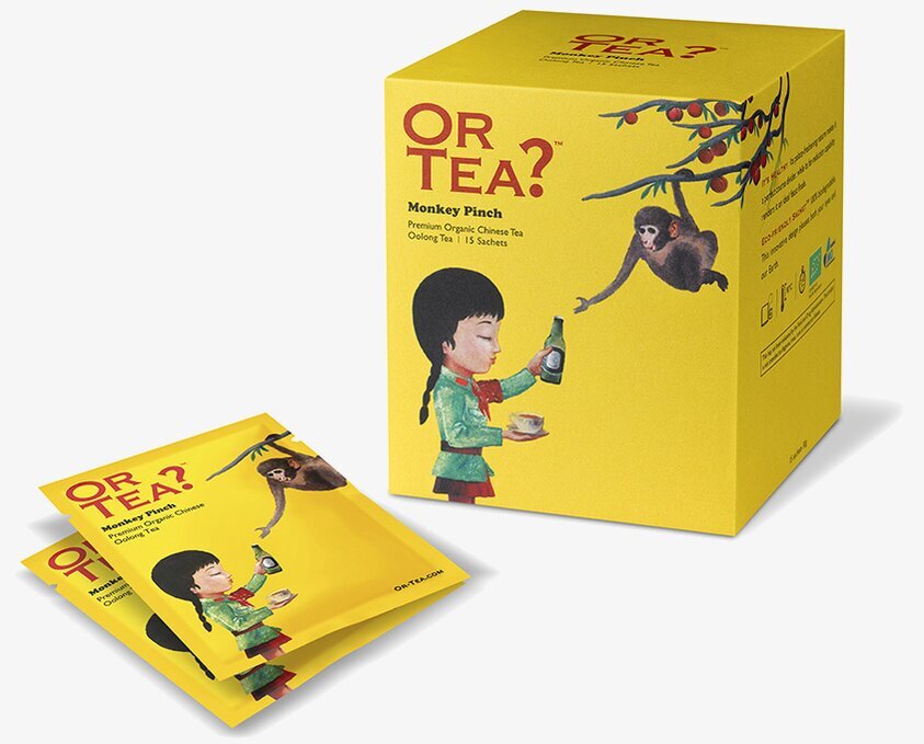 Monkey Pinch Box/15 från Or Tea i ljusgul förpackning