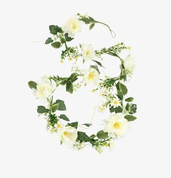 Konstväxt Girlang Blommor Vit A Lot Decoration Konstväxter Konstblommor Plastväxter Plastblommor