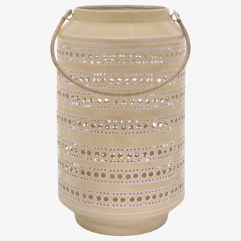 Ljuslykta Emalj Creme Chic Antique Lyktor Endless Light Ljuslyktor Övrig prydnad/dekoration för inredning utemiljö