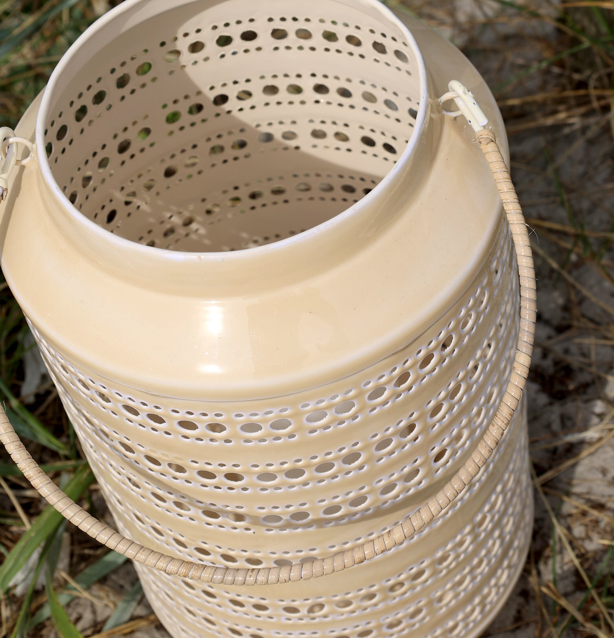 Ljuslykta Emalj Creme Chic Antique Lyktor Endless Light Ljuslyktor Övrig prydnad/dekoration för inredning utemiljö