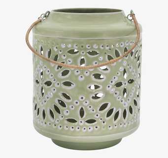 Ljuslykta Emalj Grön Chic Antique Lyktor Endless Light Ljuslyktor Övrig prydnad/dekoration för inredning utemiljö