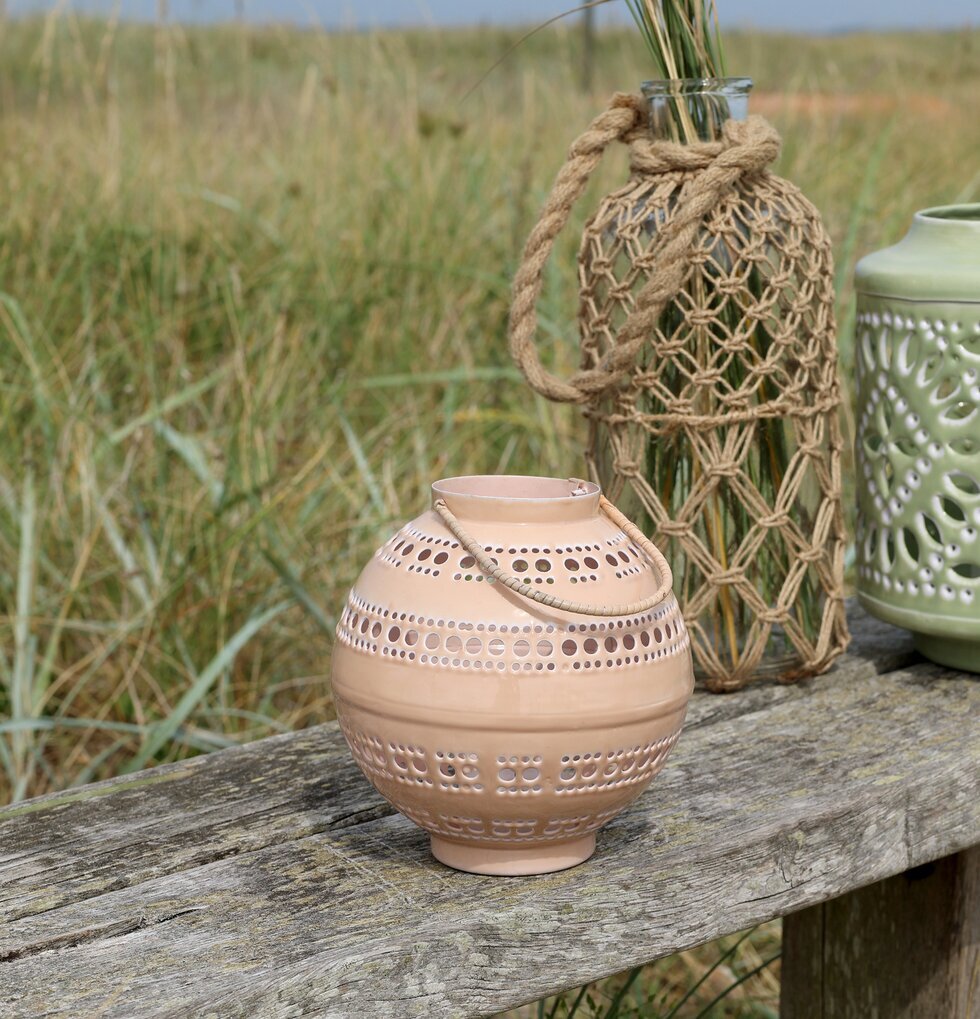 Ljuslykta Emalj Rosa Chic Antique Lyktor Endless Light Ljuslyktor Övrig prydnad/dekoration för inredning utemiljö