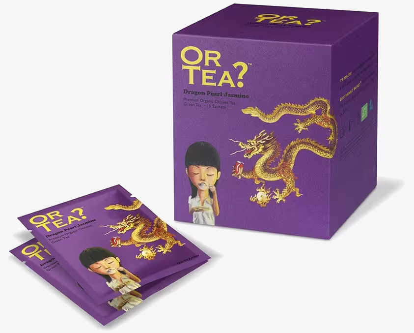 Dragon Pearl Jasmine Box/15 från Or Tea, lila förpackning