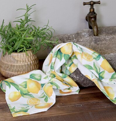 Kökshandduk Citron Chic Antique Kökshanddukar