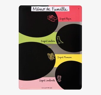 Memotavla Famille från Derriére la porte i färgglad design