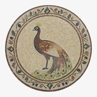 Tallrik Mosaik Påfågel Ø26,5cm Chic Antique Tallrikar Djupa tallrikar (ej skål) Desserttallrikar Assietter Barntallrikar Picknicktallrikar