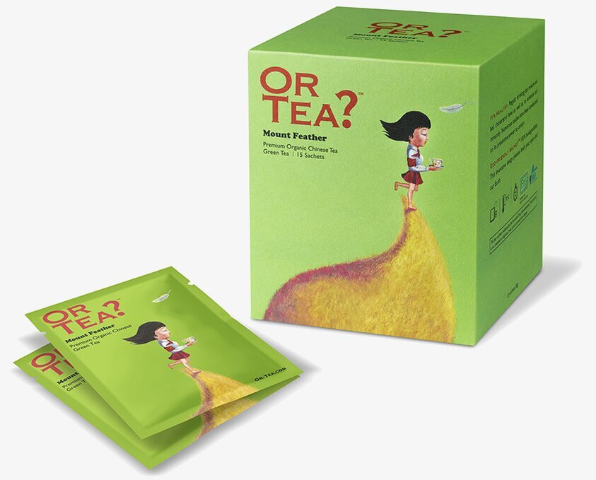 Mount Feather Box/15 från Or Tea i ljusgrön förpackning