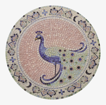 Tallrik Mosaik Påfågel Ø21cm Chic Antique Tallrikar Djupa tallrikar (ej skål) Desserttallrikar Assietter Barntallrikar Picknicktallrikar