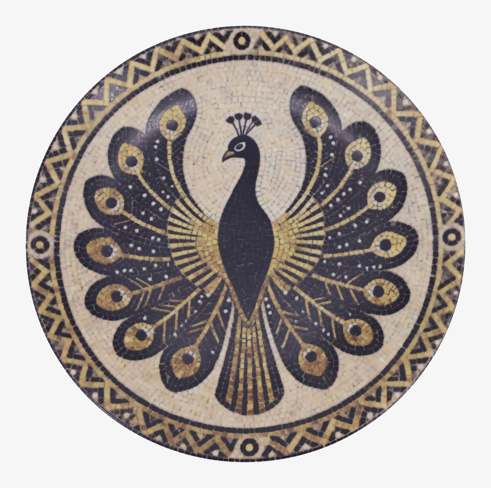 Assiett Mosaik Påfågel Ø16cm Chic Antique Tallrikar Djupa tallrikar (ej skål) Desserttallrikar Assietter Barntallrikar Picknicktallrikar