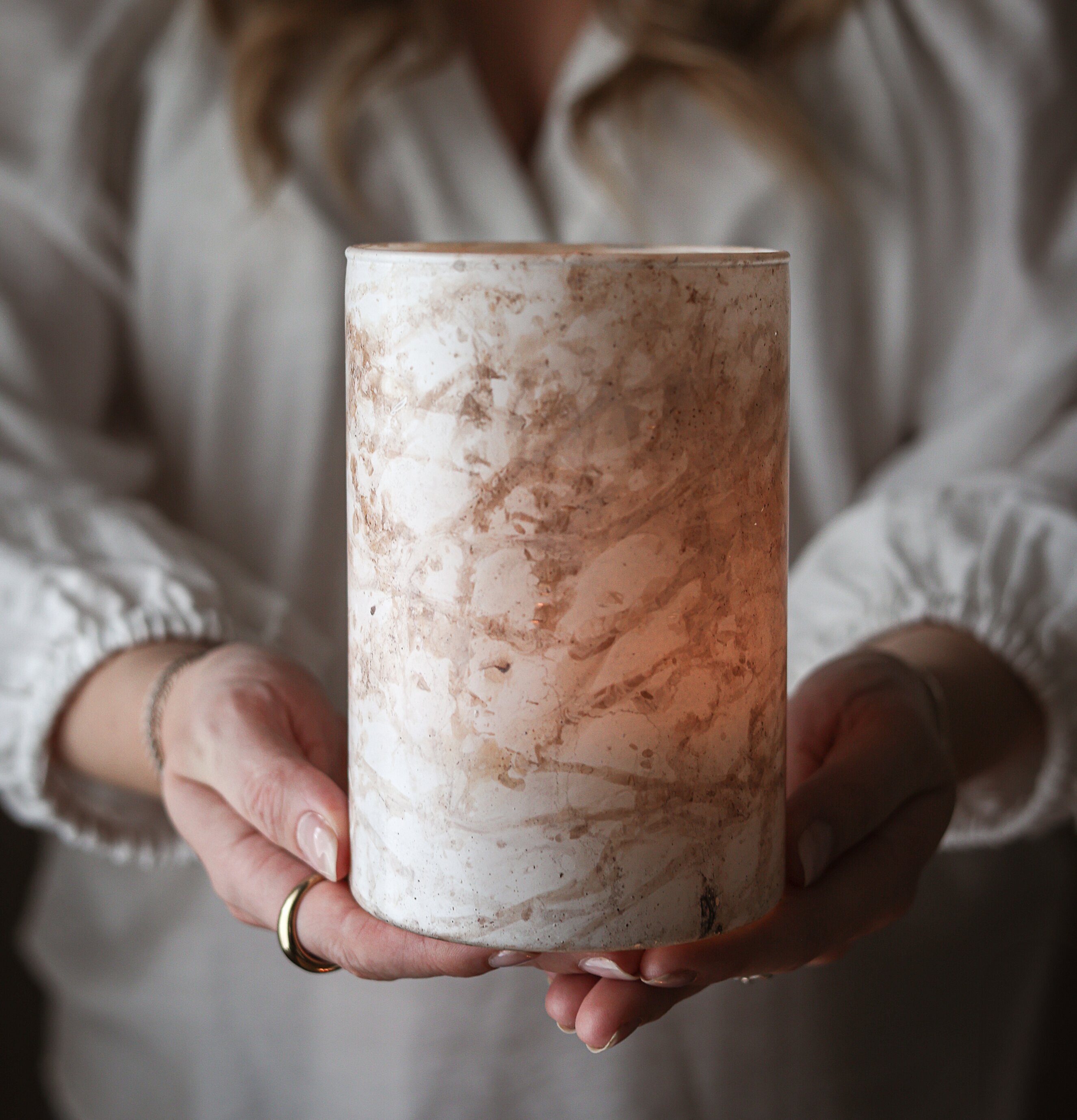 Ljuslykta Luna 10x15 cm - Majas Cottage Lyktor Endless Light Ljuslyktor