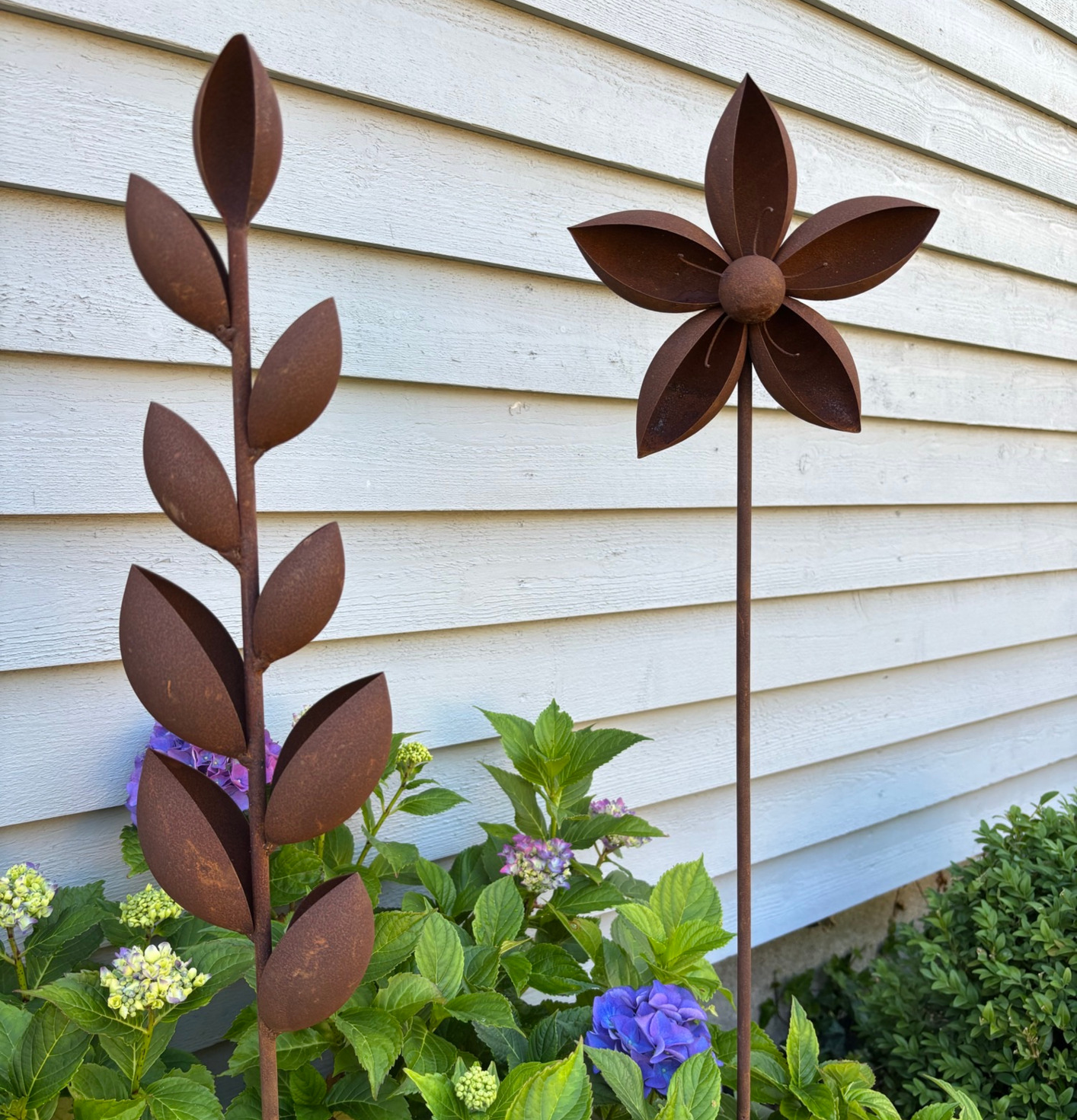 Skålade Blad På Stav Rost Skålad Blomma Lind Decoration Övrig prydnad/dekoration för inredning utemiljö