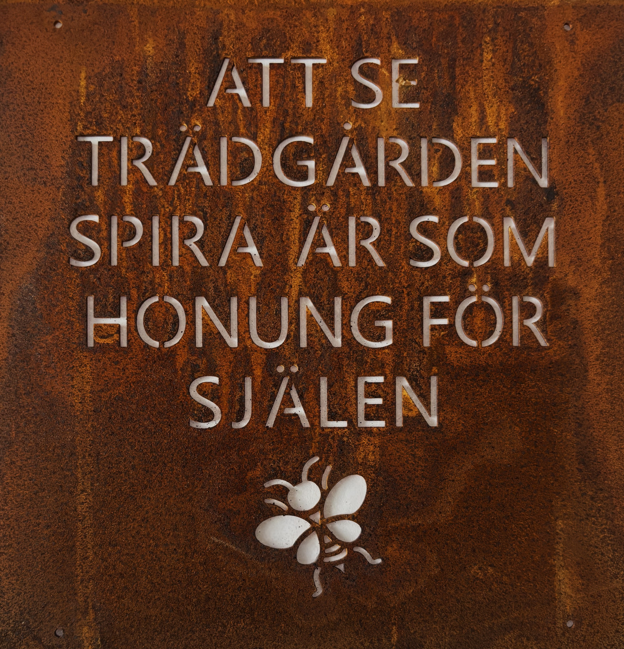 Skylt Spira (armeringsnät) Rost Lind Decoration Utomhusskyltar Skyltar för utomhusbruk