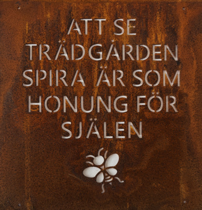 Skylt Spira (armeringsnät) Rost Lind Decoration Utomhusskyltar Skyltar för utomhusbruk