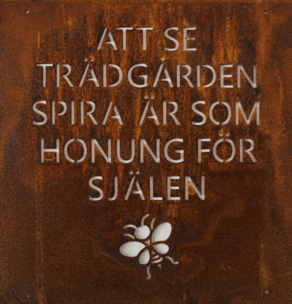 Skylt Spira (armeringsnät) Rost Lind Decoration Utomhusskyltar Skyltar för utomhusbruk