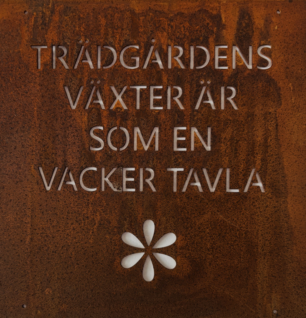 Skylt Trädgård (armeringsnät) Rost Lind Decoration Utomhusskyltar Skyltar för utomhusbruk