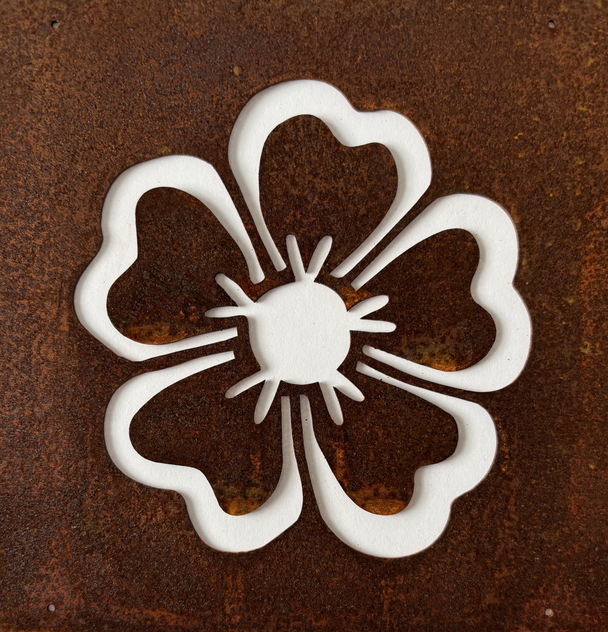 Skylt Hortensia (armeringsnät) Rost Lind Decoration Utomhusskyltar Skyltar för utomhusbruk