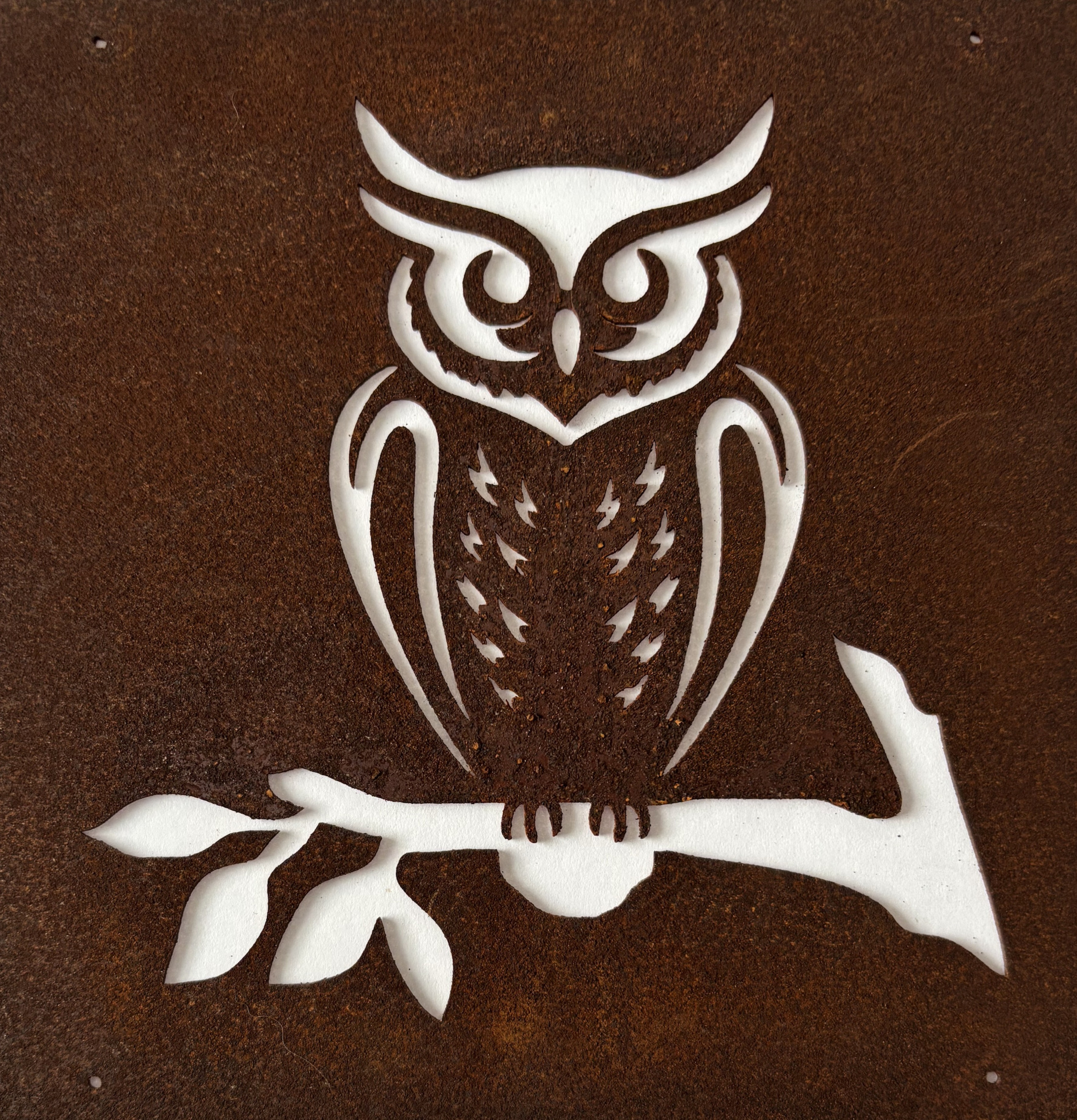 Skylt Uggla (armeringsnät) Rost Lind Decoration Utomhusskyltar Skyltar för utomhusbruk