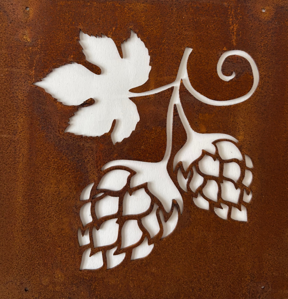 Skylt Humle (armeringsnät) Rost Lind Decoration Utomhusskyltar Skyltar för utomhusbruk