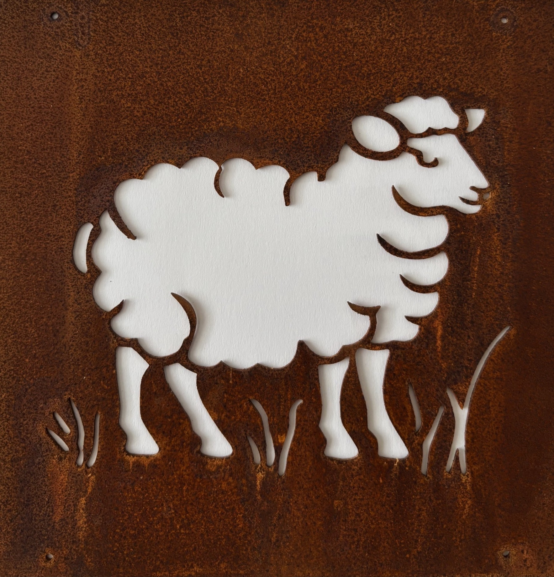 Skylt Får (armeringsnät) Rost Lind Decoration Utomhusskyltar Skyltar för utomhusbruk