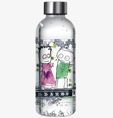 Vattenflaska Citylife från Poul Pava med färgglad design