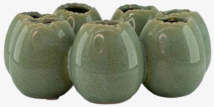 Keramikvas Krans Grön Miljögården Vaser