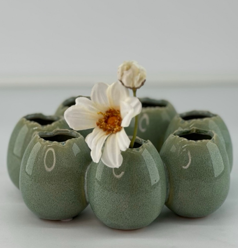 Keramikvas Krans Grön Miljögården Vaser