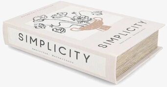 Foto av bokformad förvaringslåda i beige, vit bakgrund