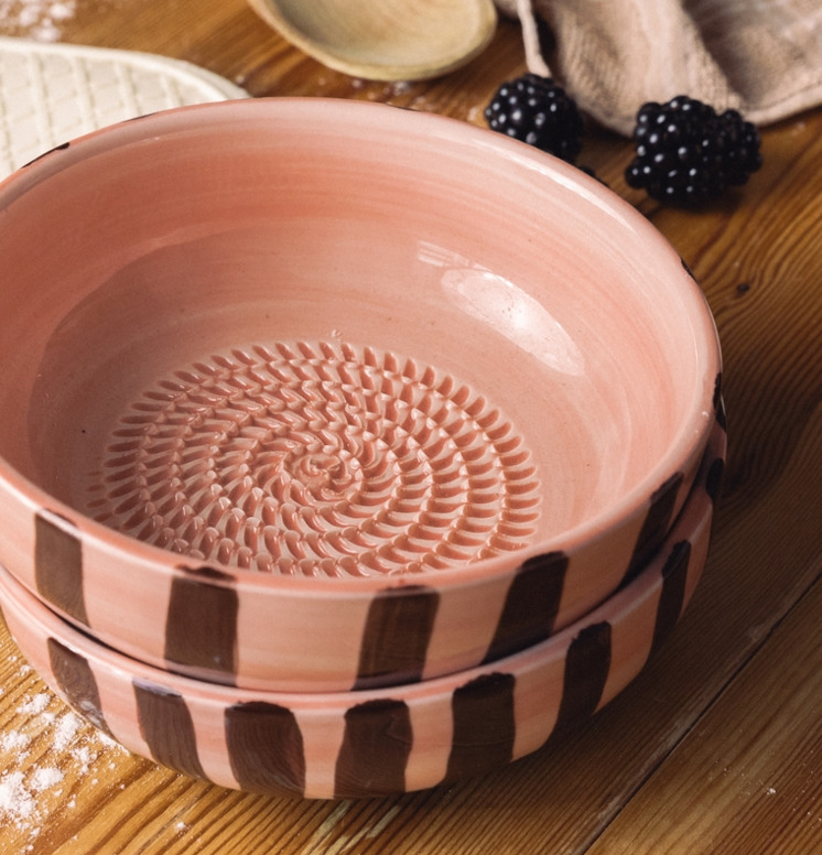 Keramisk Rivplatta/Skål Rosa Tierra Cocida Rivjärn/Rivplatta rivplatta