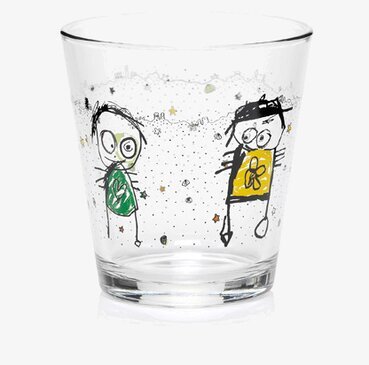 Dricksglas Beach 4-pack 26 cl från Poul Pava med färgglada figurer