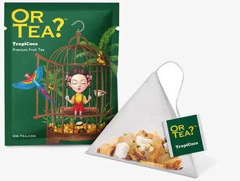 Or Tea TropiCoco Box/15 med tropiska frukter och papegoja