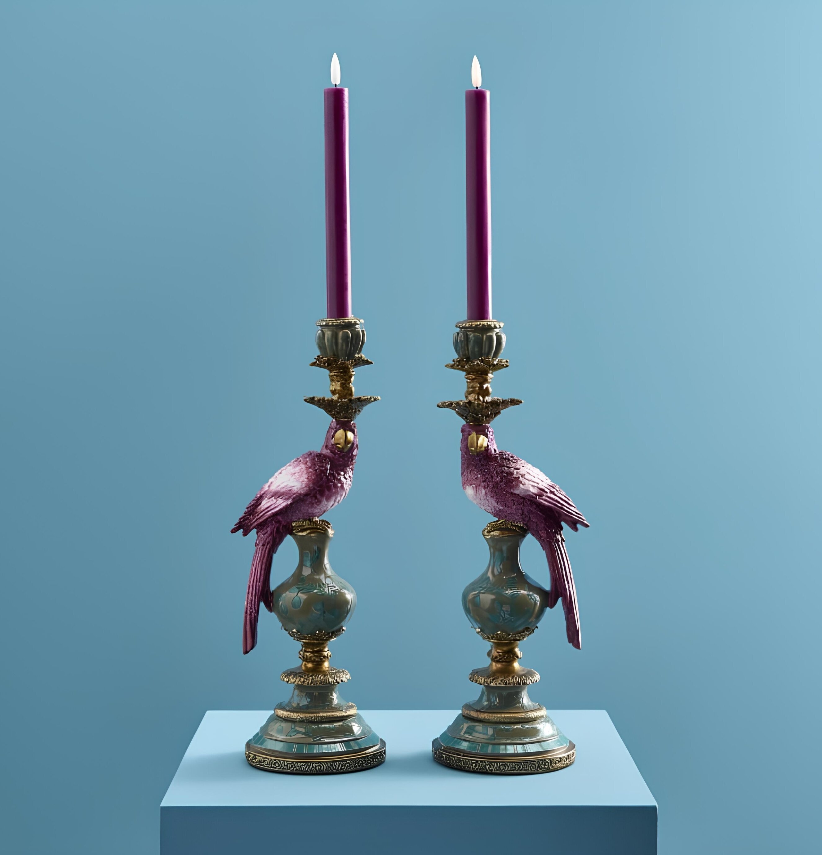 Ljusstake Papegoja Plommon Werner Voss Ljusstakar Adventsstakar Ljushållare Ljushyllor