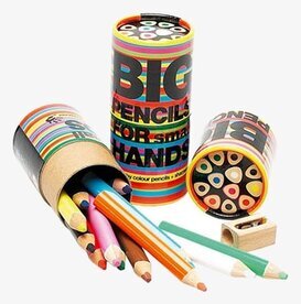 Färgpennor - Big Pencils for Small Hands från Worldwide co