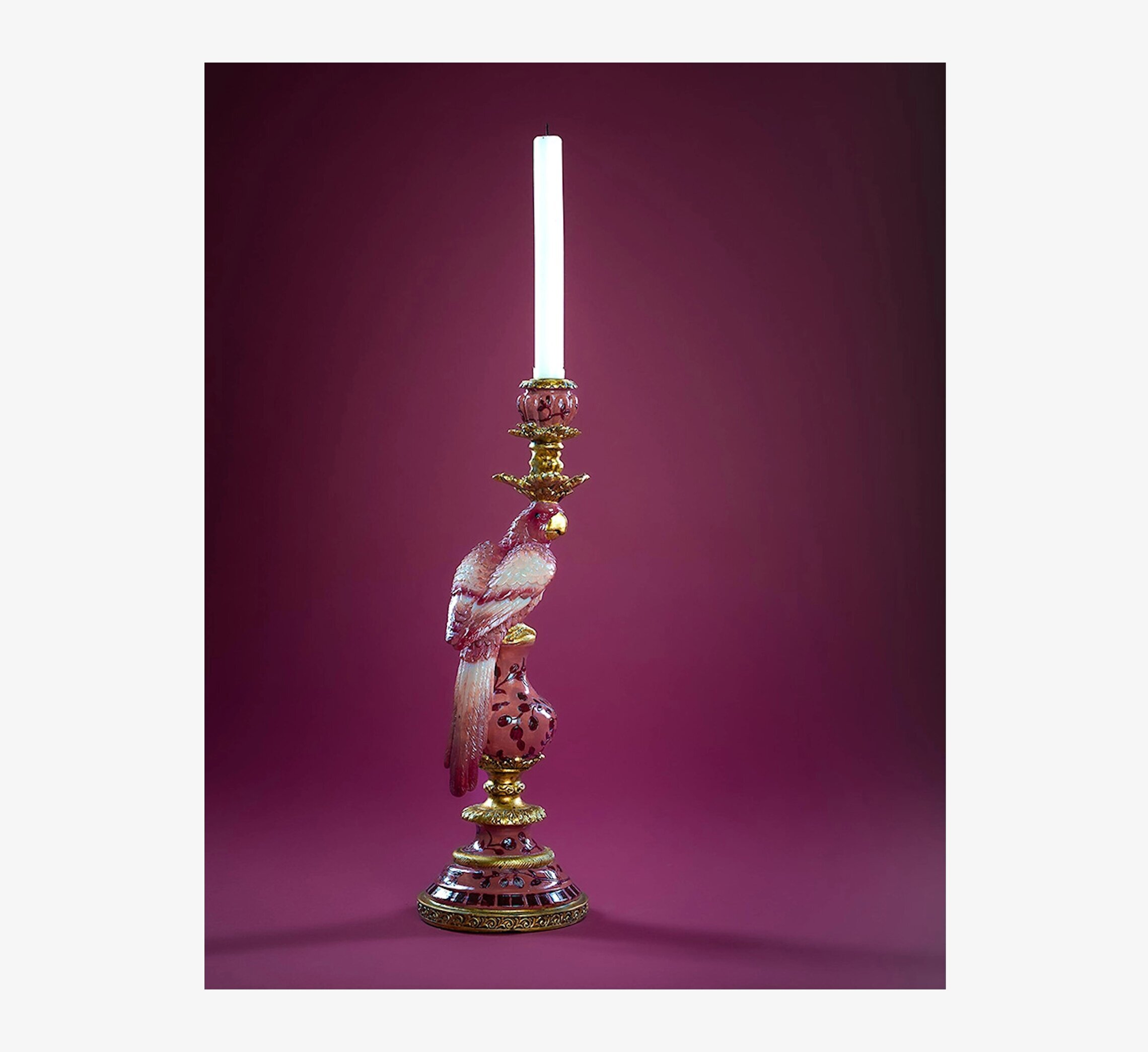 Ljusstake Papegoja Plommonrosa A Lot Decoration Ljusstakar Adventsstakar Ljushållare Ljushyllor