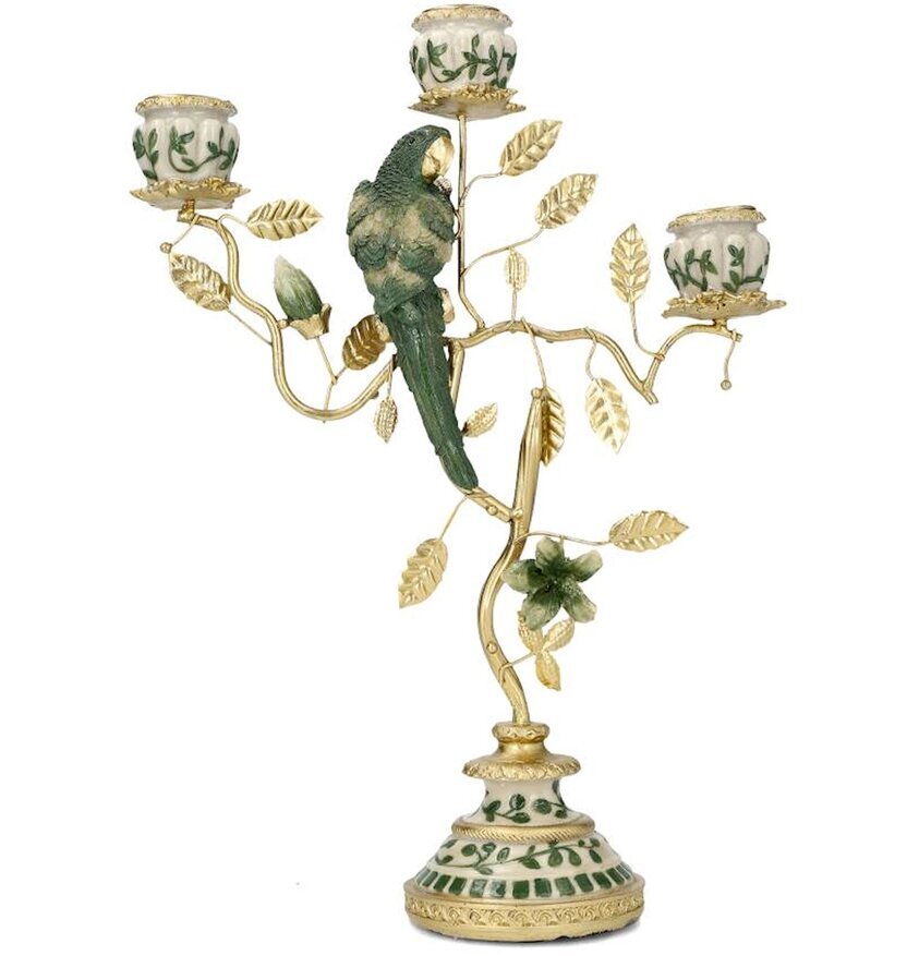 Ljusstake Fågelblad Grön A Lot Decoration Ljusstakar Adventsstakar Ljushållare Ljushyllor