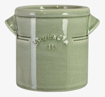 Foto av ljusgrönt keramikkrus 1L med krackelering