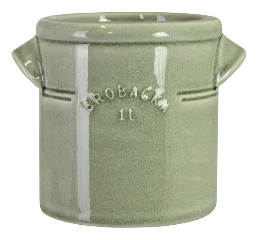 Krus Brobacka 1L Ljusgrön Rak Strömshaga Förvaring köksredskap Redskapskrus för kök Krukor Örtkrukor Glaskrukor