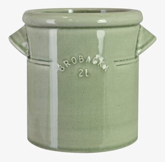 Foto av ljusgrönt krus 2L med relief och handtag