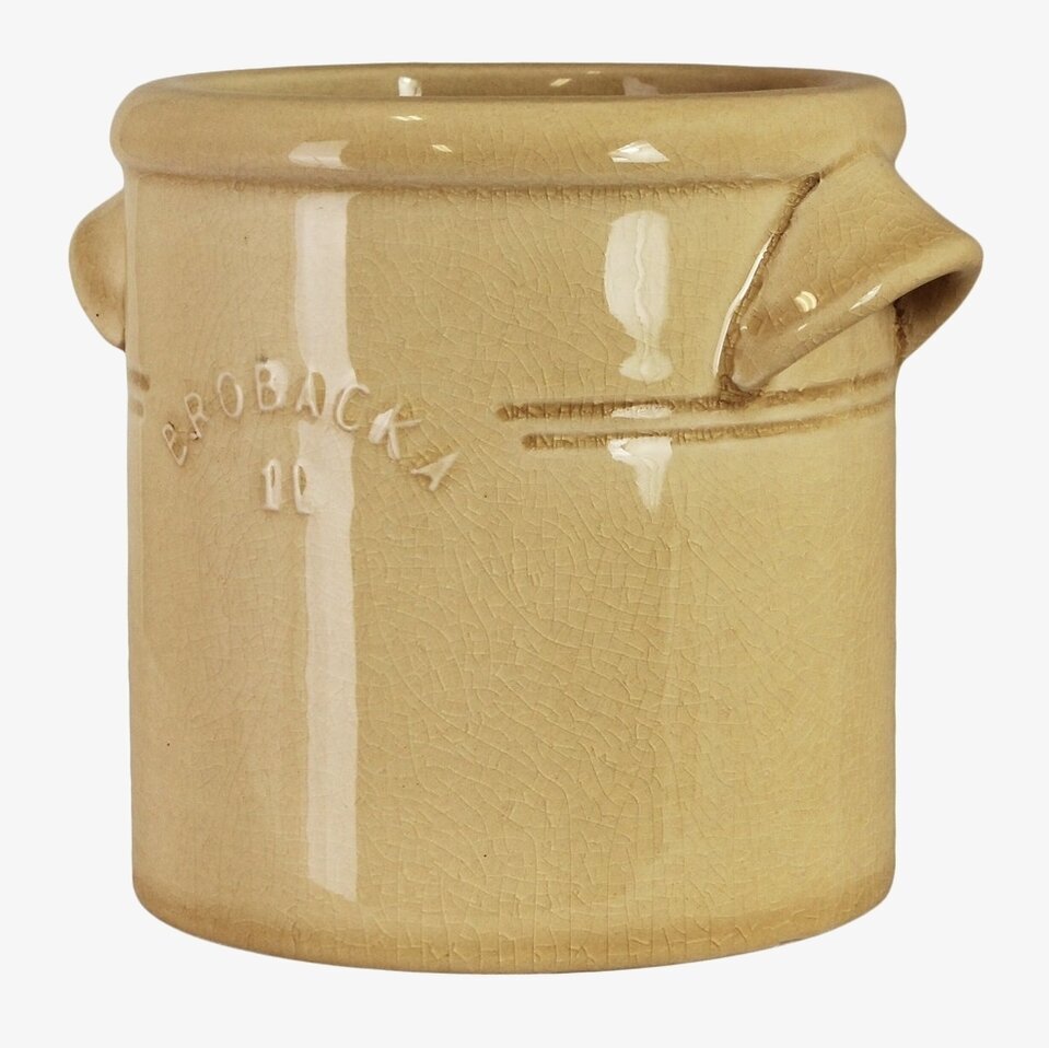 Krus Brobacka 1L Gul Rak Strömshaga Förvaring köksredskap Redskapskrus för kök Krukor Örtkrukor Glaskrukor