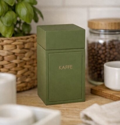 Trälåda Kaffe Grön Different Design Förvaringslådor och korgar Boxar Förvaringsboxar Porslinsboxar Trälådor Smyckesboxar i porslin Förvaringsbrickor