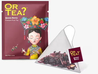 Queen Berry Box/15 från Or Tea med färgrik design och tepåse