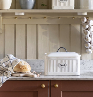 Plåtburk Hugo Bröd Vit Strömshaga Plåtburkar Metallburkar