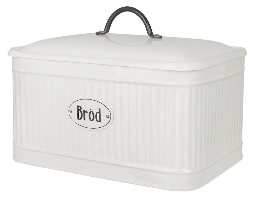 Plåtburk Hugo Bröd Vit Strömshaga Plåtburkar Metallburkar