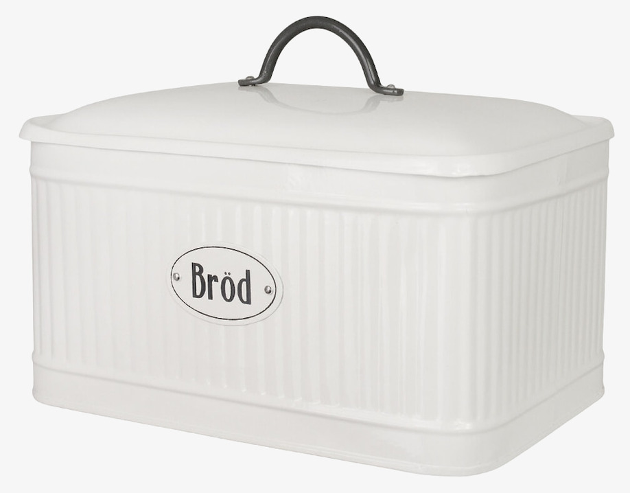 Plåtburk Hugo Bröd Vit Strömshaga Plåtburkar Metallburkar