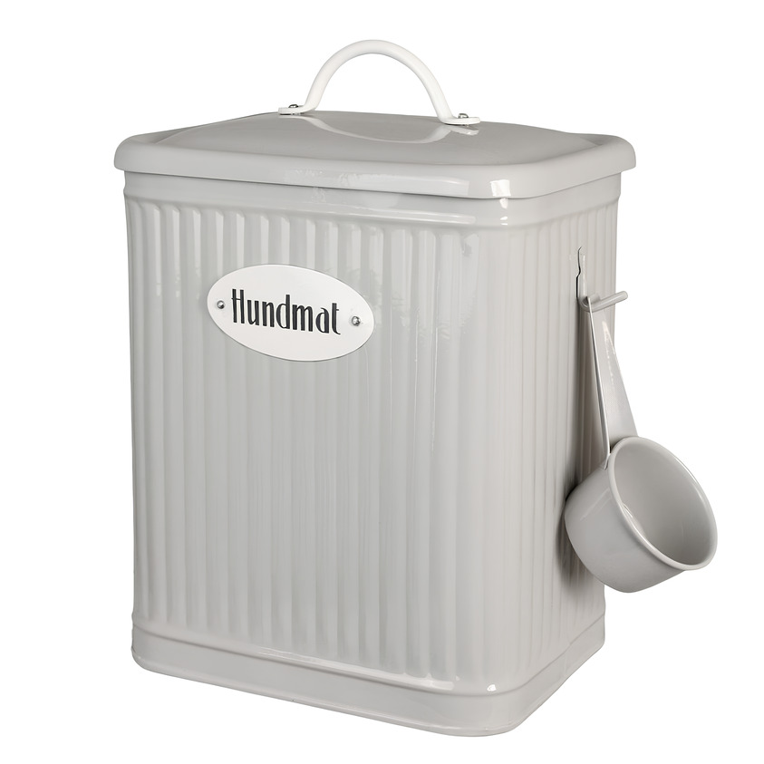 Plåtburk Hugo Hundmat Beige Strömshaga Plåtburkar Metallburkar